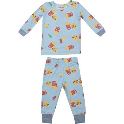 Fast Food Blue L/S Loungewear Set, Blue