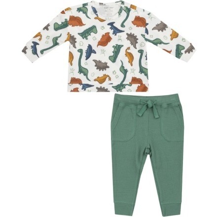 Dino Rocks Sweatshirt + Jogger, Green