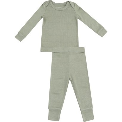 Ribbed Desert Sage Lounge Wear Set, Sage