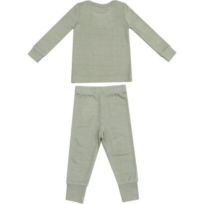 Ribbed Desert Sage Lounge Wear Set, Sage - Mixed Apparel Set - 2