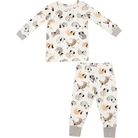 Cozy Pups L/S Loungewear Set, Beige