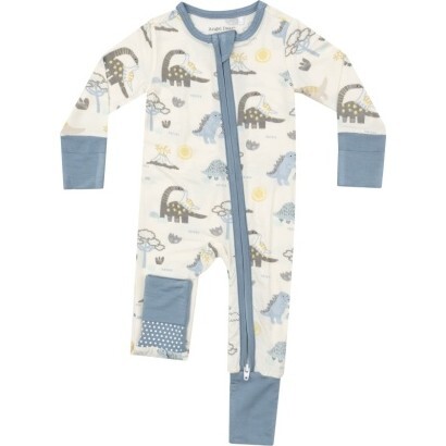 Baby Love Dinos 2 Way Zipper Romper, Beige