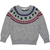 Recess Fair Isle Sweater in Heather Grey - Sweaters - 1 - thumbnail