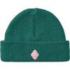 Organic Sunday Waffle Knit Beanie, Green - Hats - 1 - thumbnail