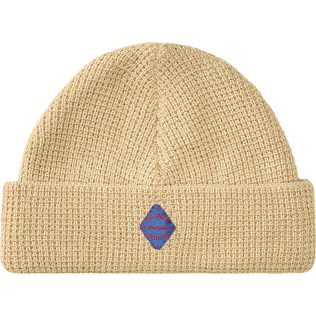 Organic Sunday Double Layered Waffle Knit Beanie, Beige