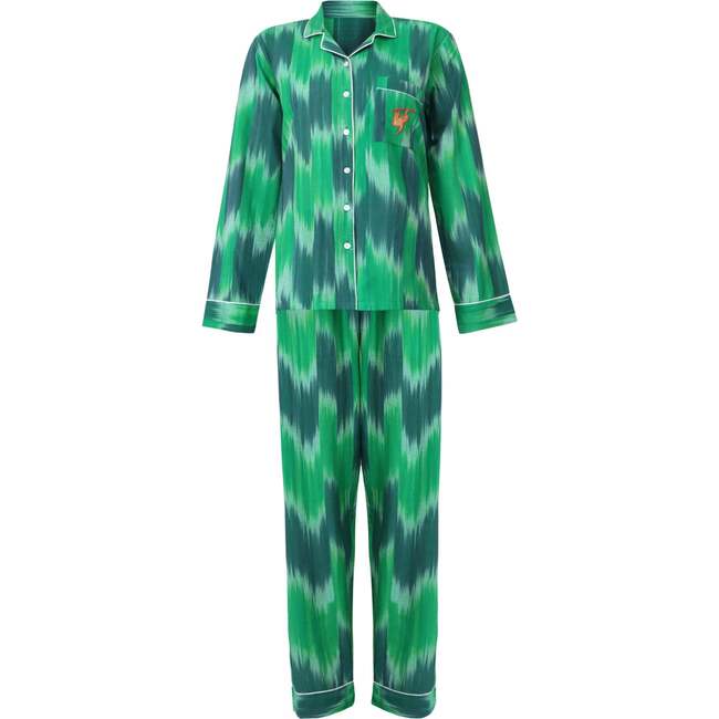 Womens Holiday Pajama Set, Green