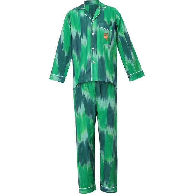 Kids Holiday Pajama Set, Green