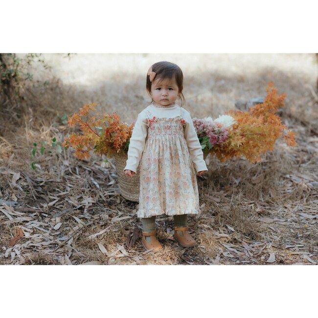 Smock Dress, Dusty Pink Roses - Dresses - 2
