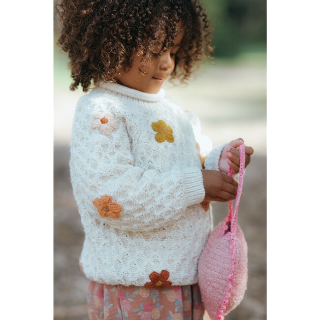Crochet Heart Purse, Rosewood - Bags - 2