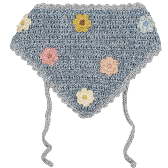 Crochet Bandana, Dusty Blue