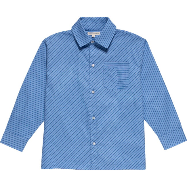 Yearbook Classic Striped Buttondown Shirt, Blue