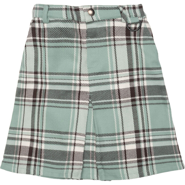 Recess Plaid Straight Fit Skirt, Green