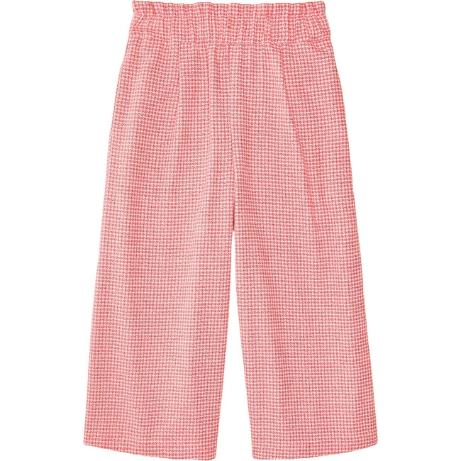 Paperbag Waist Wide Leg Culotte Pant, Houndstooth