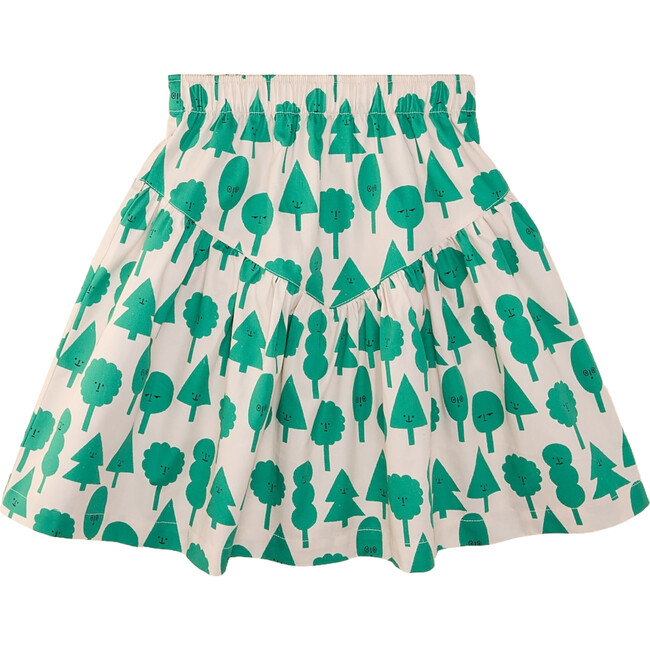 Meadows Western-Style Yoke A-Line Skirt, Forest Friends