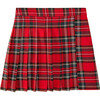 Holly Tarten Pleated Short Skort, Red - Skirts - 1 - thumbnail