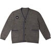 Alpaca Wild Fox Cardigan, Heather Grey - Cardigans - 1 - thumbnail