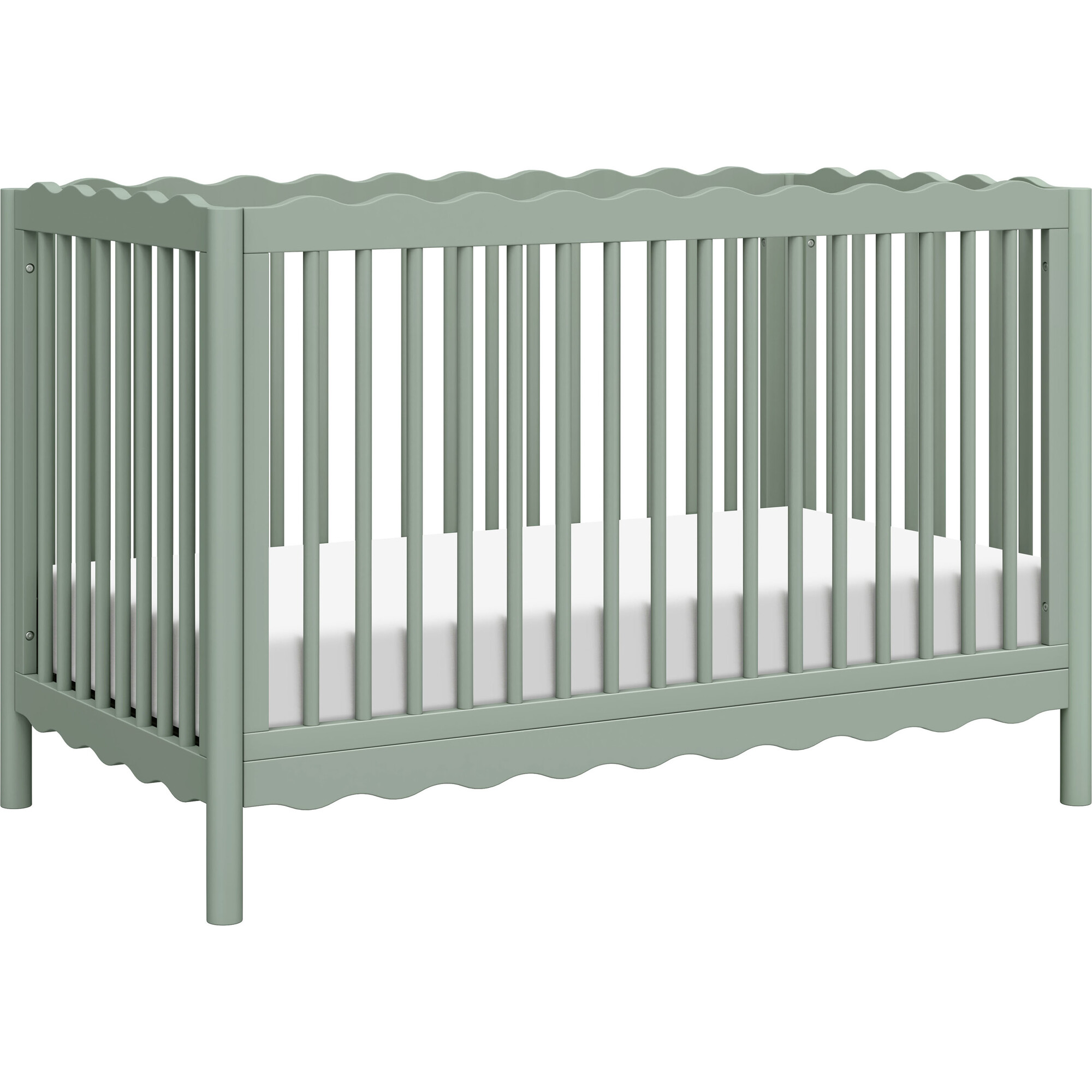 Swell 4-in-1 Convertible Crib with Toddler Bed Conversion Kit in Light Sage - Cribs - 1