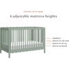 Swell 4-in-1 Convertible Crib with Toddler Bed Conversion Kit in Light Sage - Cribs - 3