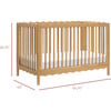 Swell 4-in-1 Convertible Crib with Toddler Bed Conversion Kit in Honey - Cribs - 8