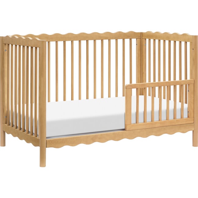 Swell 4-in-1 Convertible Crib with Toddler Bed Conversion Kit in Honey - Cribs - 9