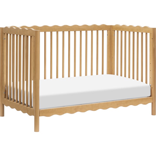 Swell 4-in-1 Convertible Crib with Toddler Bed Conversion Kit in Honey - Cribs - 10