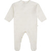 Angel Wing Cashmere Pointelle Sleepsuit - Footie Pajamas - 1 - thumbnail