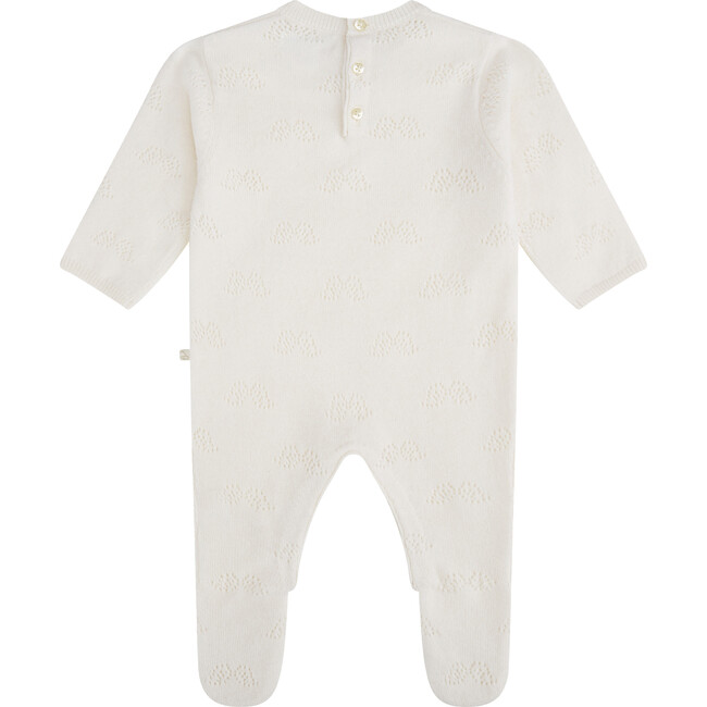 Angel Wing Cashmere Pointelle Sleepsuit - Footie Pajamas - 2