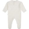 Angel Wing Cashmere Pointelle Sleepsuit - Footie Pajamas - 2