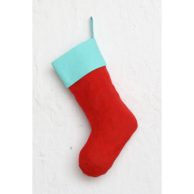 Colorblock Stocking, Oxblood