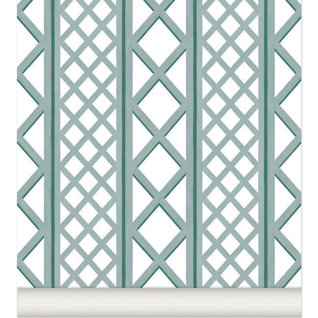 Treillage Non-Woven Wallpaper, Celadon