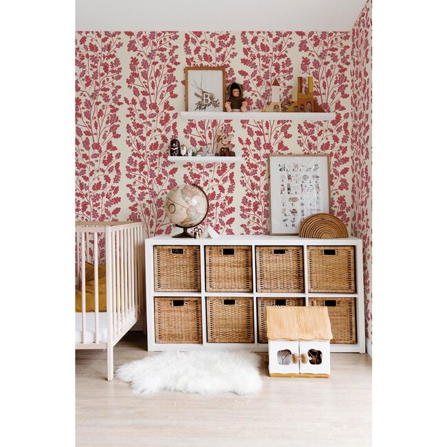 Oaks Non-Woven Wallpaper, Blackcurrants