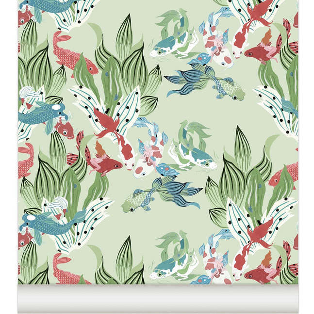 Naïades Non-Woven Wallpaper, Almond