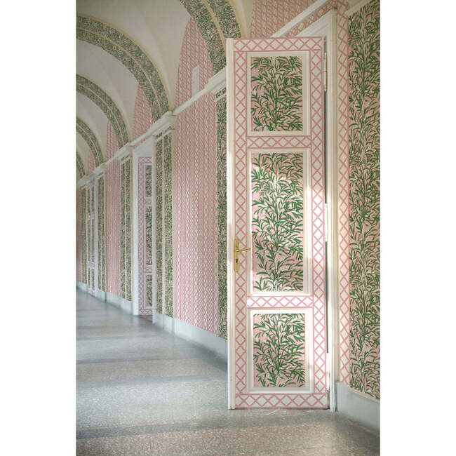 Mimosas Non-Woven Wallpaper, Pink