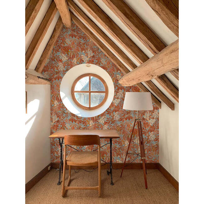 Marronniers Chestnut Non-Woven Wallpaper, Terracotta