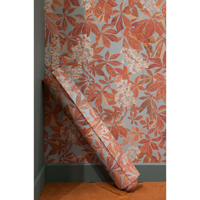 Marronniers Chestnut Non-Woven Wallpaper, Terracotta - Wallpaper - 4