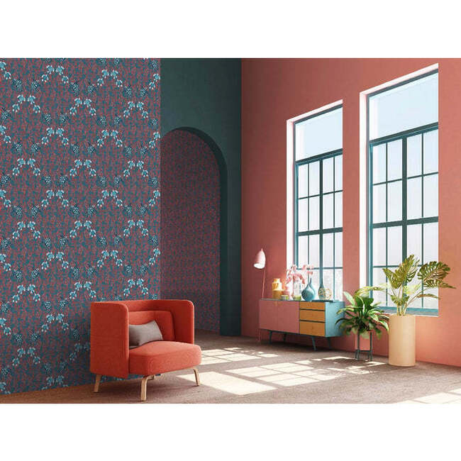 Kûrma Non-Woven Wallpaper, Ocean Blue