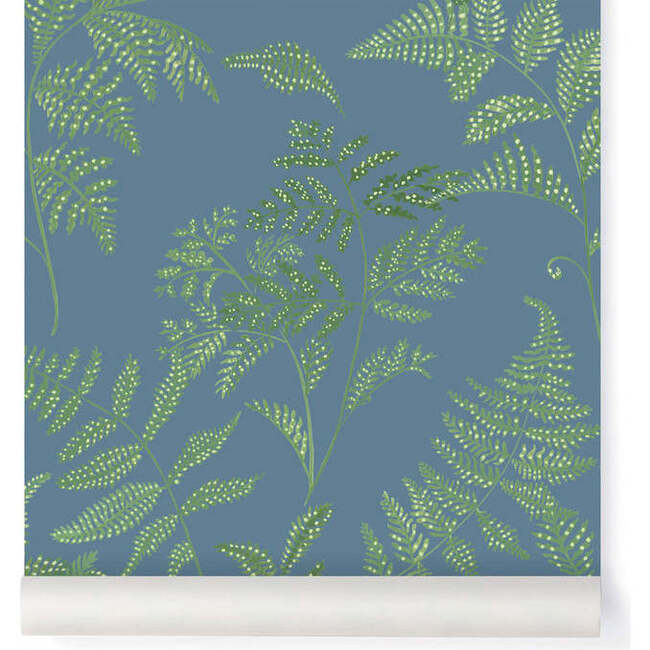 Fougeres Fern Print Non-Woven Wallpaper, Summer Night