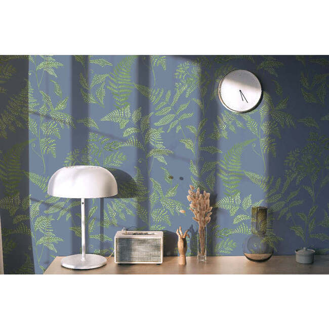 Fougeres Fern Print Non-Woven Wallpaper, Summer Night