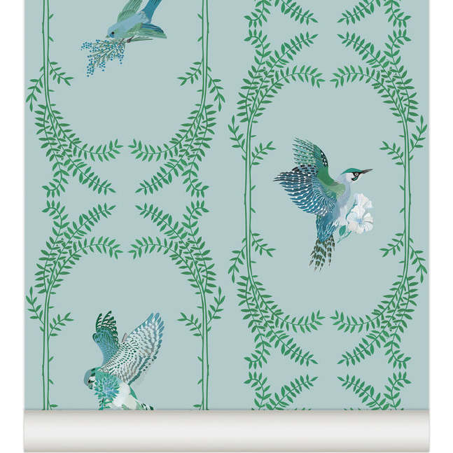 Envolée Non-Woven Wallpaper, Mint
