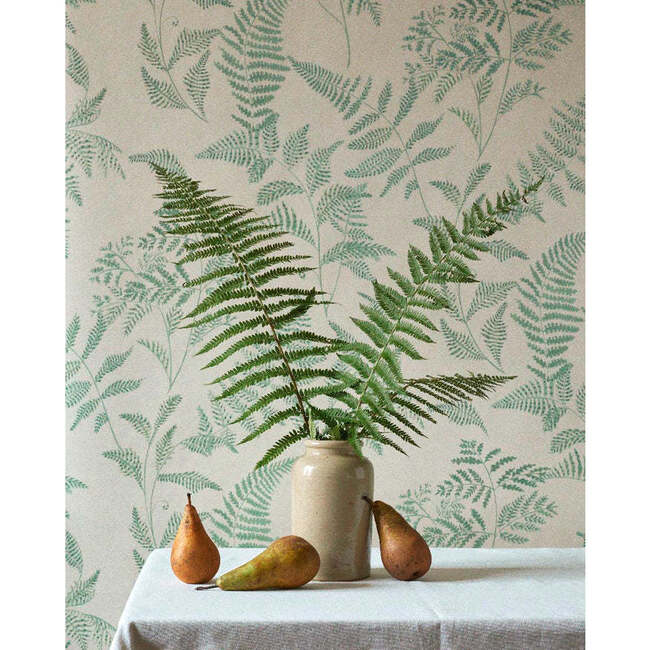 Fougeres Fern Print Non-Woven Wallpaper, Beige - Wallpaper - 5