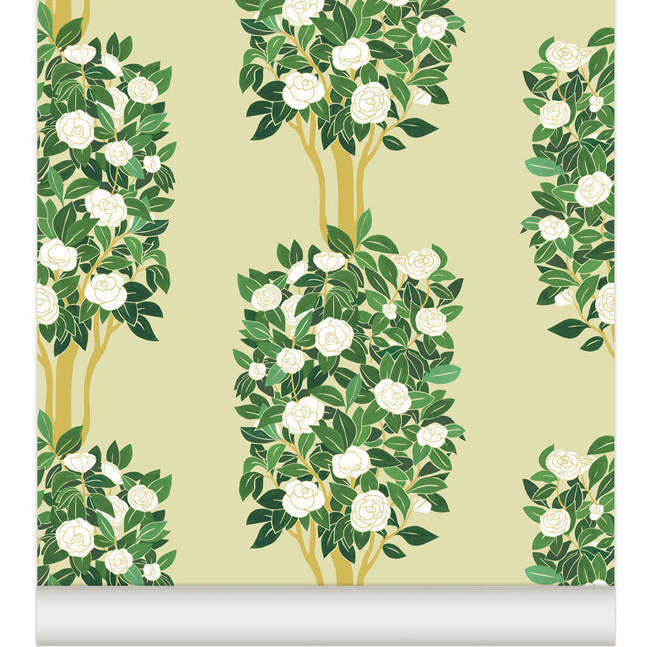 Camélias Non-Woven Wallpaper, Verbena