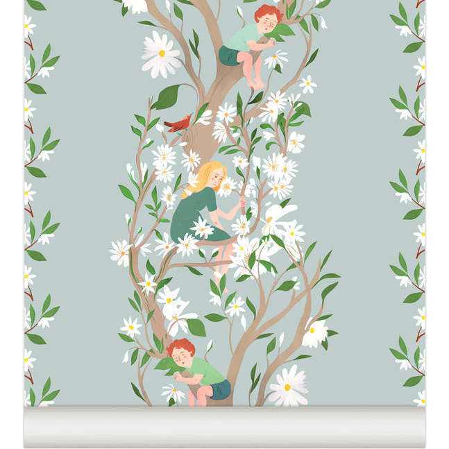 Camomille Non-Woven Wallpaper, Sky