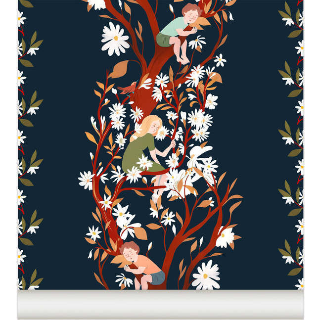 Camomille Non-Woven Wallpaper, Night - Wallpaper - 1