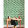 Anémones Non-Woven Wallpaper, Sea Green - Wallpaper - 2
