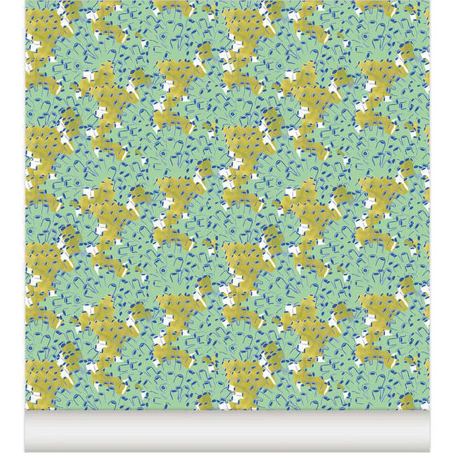 Anémones Non-Woven Wallpaper, Gold