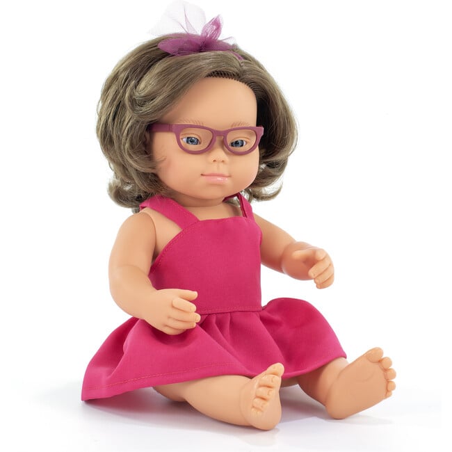 Baby Doll Caucasian girl with DS and glasses 15'' (box) - My Friends & Me