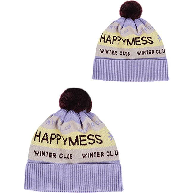 Set of 2 Merino Wool Winter Club Beanie Hat 6y+ & Merino Wool Winter Club Adult Beanie Hat