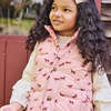 Kids River Reversible Puffer Vest, Tiny Horses & Gingham - Vests - 2