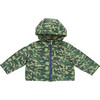 Kids Riley Quilted Hooded Reversible Jacket, Green Camo - Coats - 1 - thumbnail