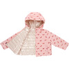 Kids Riley Quilted Hooded Reversible Jacket, Tiny Horses - Coats - 3